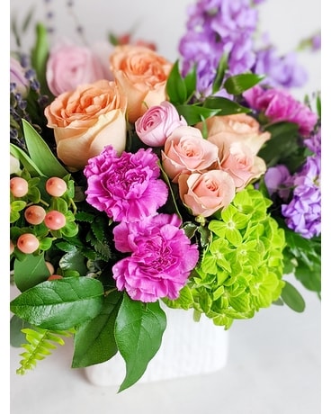 Linen + Lavender Flower Arrangement