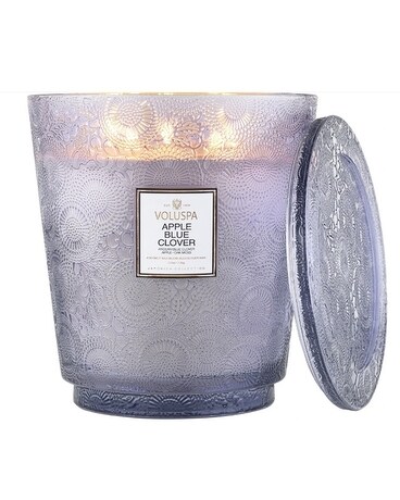 Apple Blue Clover Hearth Jar Candle