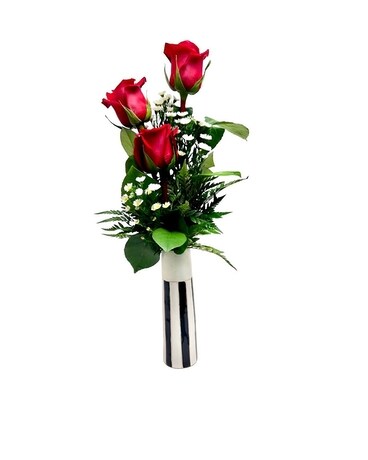 Triple Tori Rose Budvase