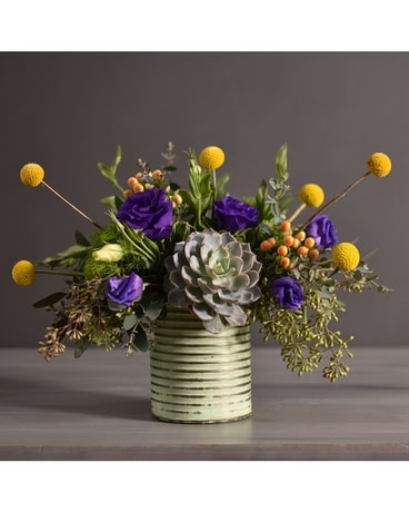 Free Form Purple Flower Arrangement
