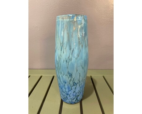Baby Blue Blown Glass Vase Flower Arrangement