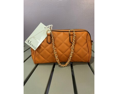 Orange Vegan Leather Purse Flower Arrangement