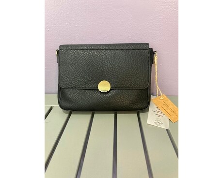 Large Black Vegan Leather Purse Flower Arrangement