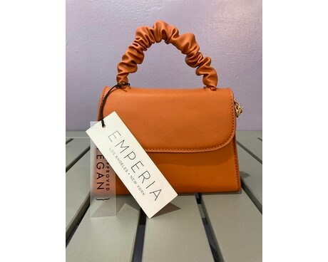 Orange Handheld Purse Flower Arrangement