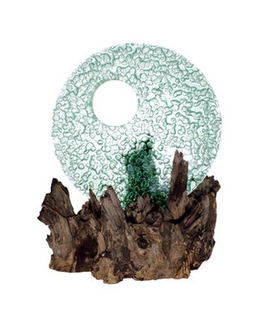 Decorative Glass Disk on Gamal Wood Gifts