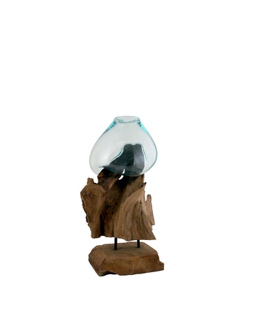 Standing Molten Glass Vase 12 inch Gifts