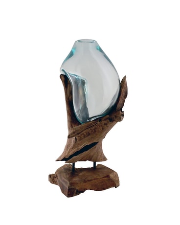 Standing Molten Glass Vase 30 inches Gifts