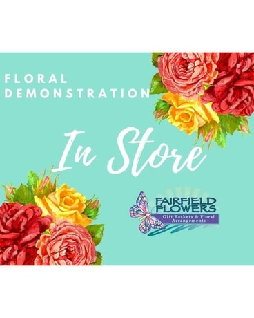 Floral Demonstration in Store size,  inches height and  inches wide.