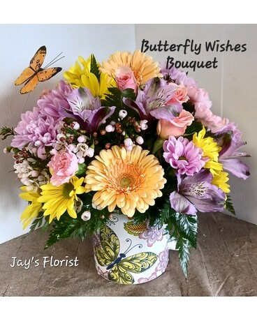 Jay's Butterfly Wishes Bouquet Flower Arrangement