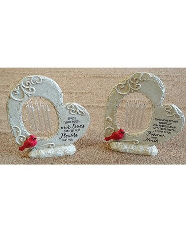 Windchime Heart with Cardinal Gifts