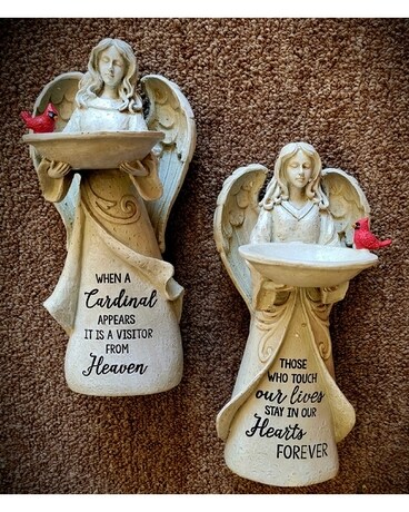 Angel With Cardinal Figurine Gifts
