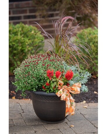 Fall Porch Pot - Large Flower Arrangement