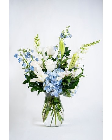 Blue Skies - Medium Vase Flower Arrangement