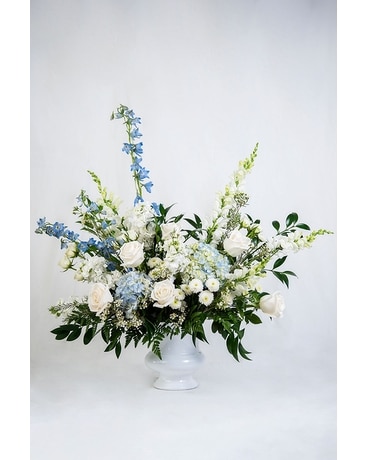 Blue Skies - Urn Flower Arrangement