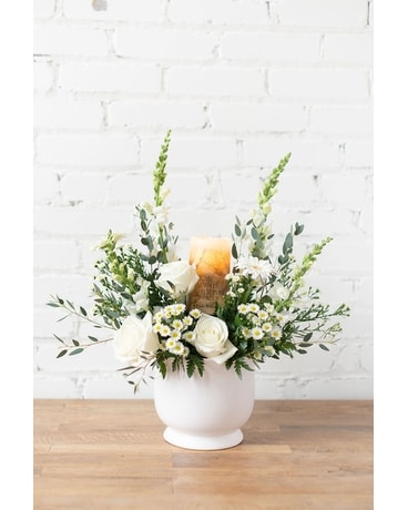 Serenity - Candle Flower Arrangement