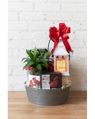 Comfort Gift Set - Cardinal Flower Arrangement