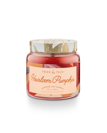 Heirloom Pumpkin Large Jar Candle Flower Arrangement