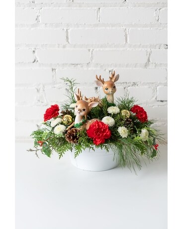Warm Holiday Wishes Flower Arrangement