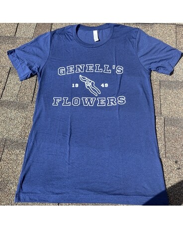 Navy TriBlend GeNell's T-Shirt Flower Arrangement