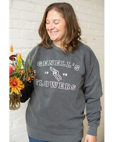 Pepper Comfort Colors Sweatshirt Flower Arrangement