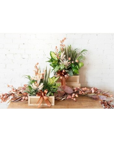 Fall Fungi Planter Flower Arrangement