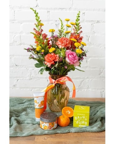Springtime Blooms Gift Set Flower Arrangement