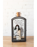 Angel size,  inches height and  inches wide.