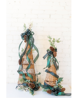Decorated Rattan Trees Flower Arrangement