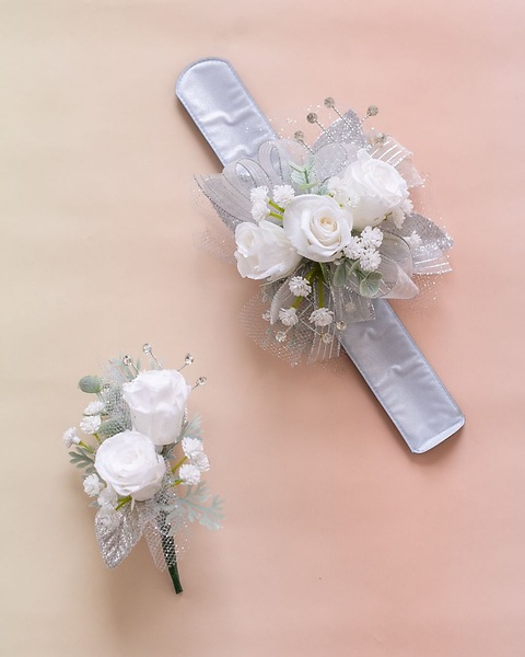 prom corsage for silver dress Black Orchid Prom Corsage or Boutonniere