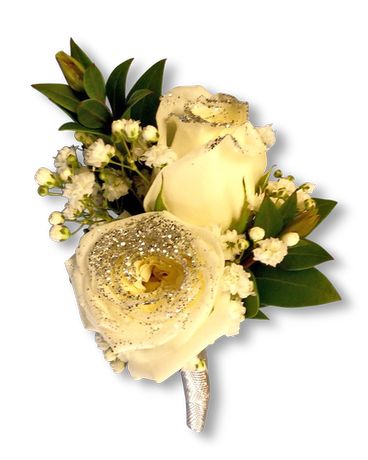 Shining Silver Boutonniere