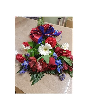 Neshaminy High School red and blue mix with white Flower Arrangement