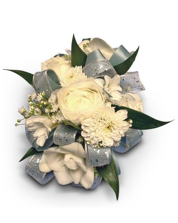 Where Mermaids Dance Wristlet Flower Arrangement