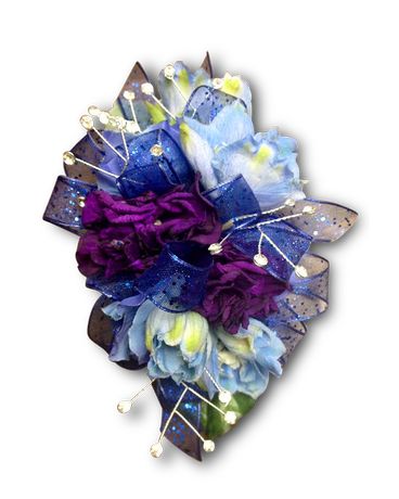 Blue Diamond Wristlet Flower Arrangement