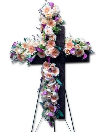 Rugged Cross Flower Arrangement