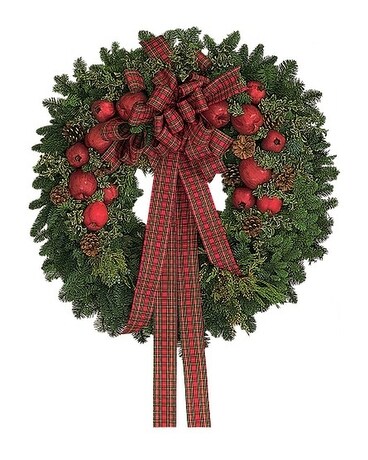 Fresh Wreath with Apples Flower Arrangement