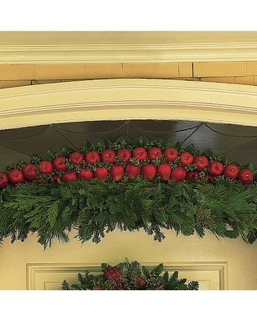 Door Garland with Apples Flower Arrangement
