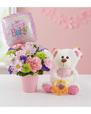 Lotsa Love - Baby Girl Flower Arrangement