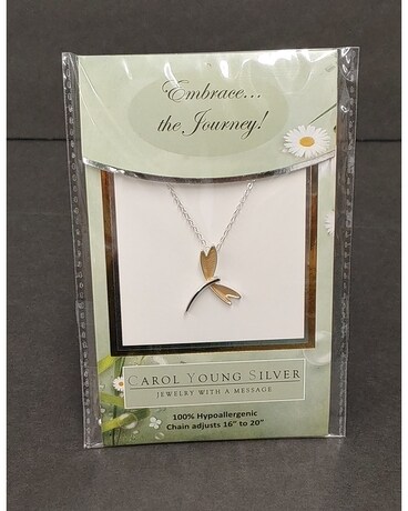 Small Dragonfly Necklace on Card Gifts