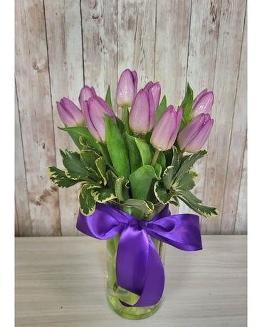 Gorgeous Lavender tulips Flower Arrangement