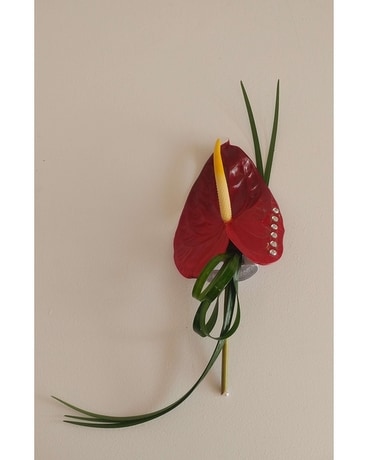 Anthurium Corsage Flower Arrangement
