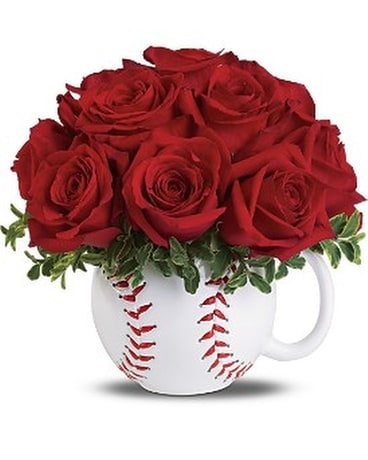 Teleflora's Play Ball Bouquet Deluxe Flower Arrangement