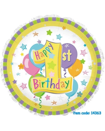Pastel First Birthday Balloon Gifts