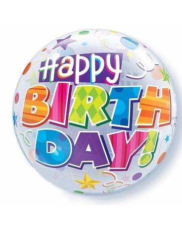 Happy Birthday Brilliant Stars Bubbles Balloon Gifts