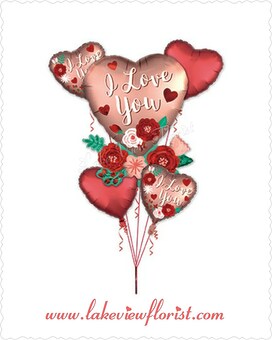 I Love You Flowers Balloon Bouquet Custom product