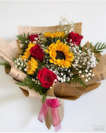 Happy Sunflower Love Bouquet