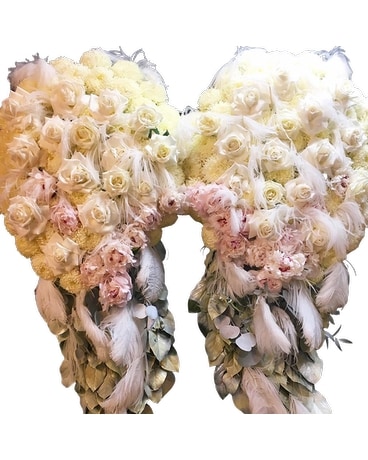 Angel wings Funeral Arrangement