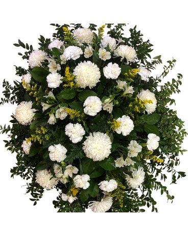 White Funeral Spray Funeral Arrangement