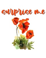 Bouquet size,  inches height and  inches wide.