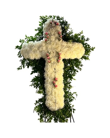 White cross Flower Arrangement