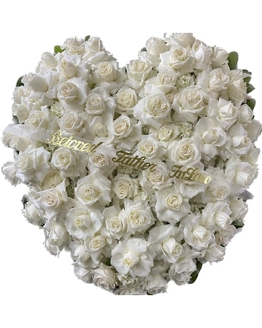 White Heart Funeral Arrangement